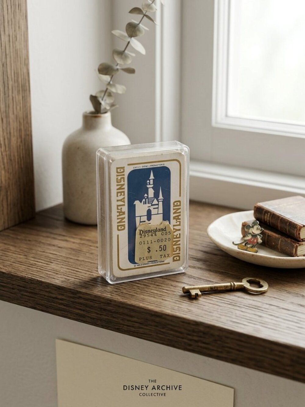 Vintage Disneyland Mini Playing Cards • 1960s WDP • Original Case/Price Sticker